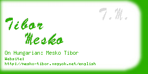 tibor mesko business card